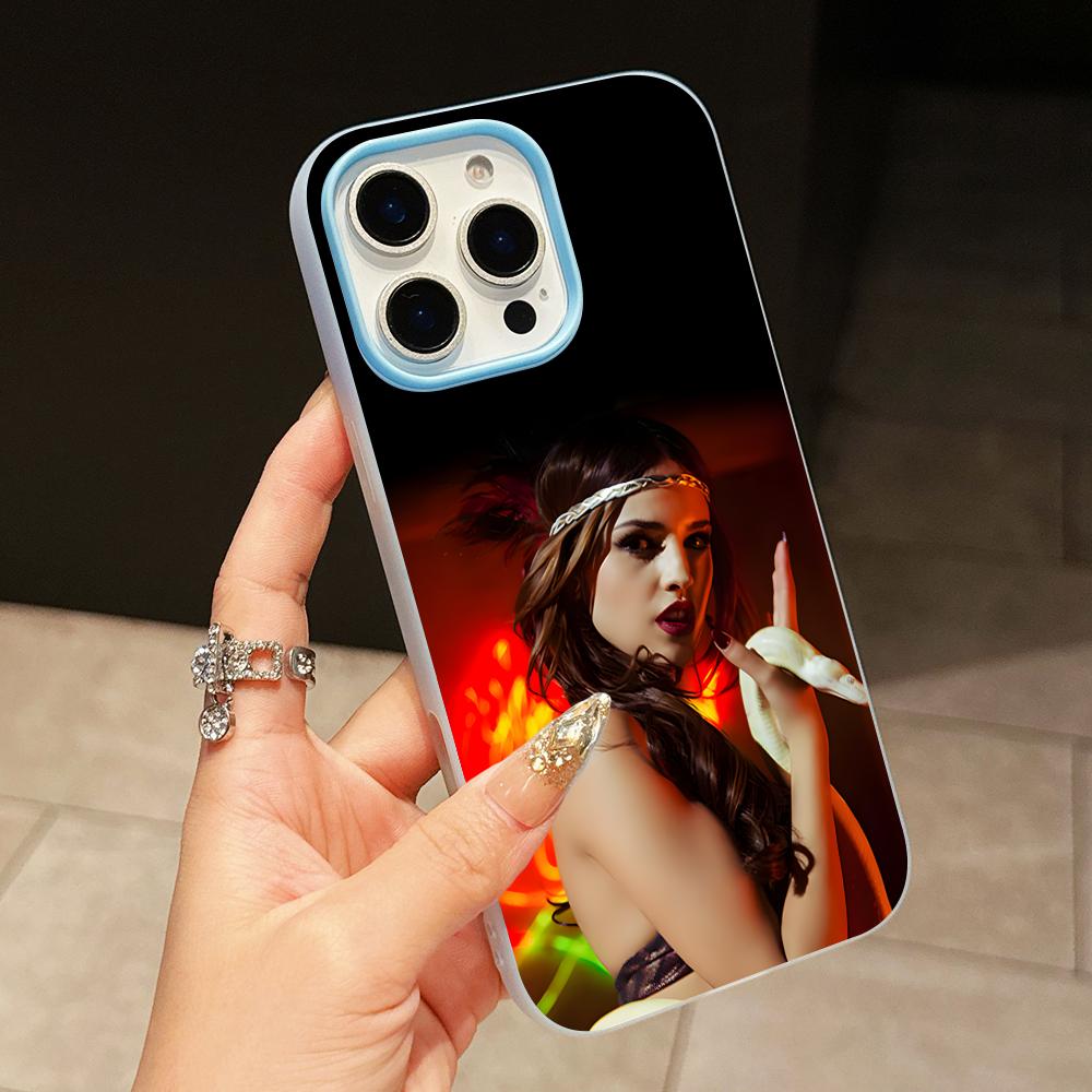 Fashion Eiza Gonzalez Jelly Double layer Light Mobile Phone Case for iPhone 17 16 15 14 13 12 11 Air Pro Max Plus Protective