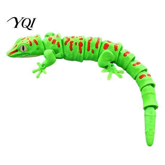 Plastic Lizard Model 3D Printed Leopard Gecko Figurine, Realistic Articulated Chameleon Fidget Toy, Toy Flexible Jointed Model, Animal Shape