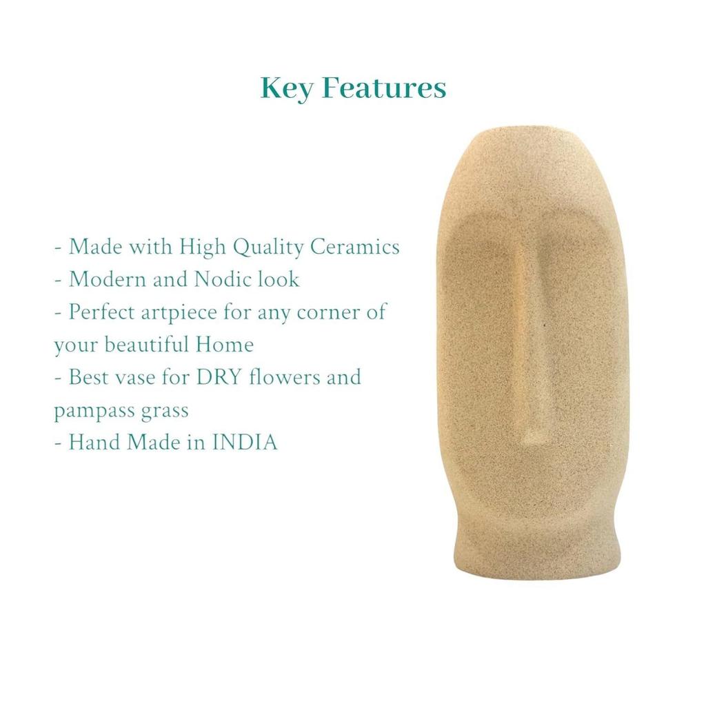 Современная декоративная керамическая ваза для лица для домашнего декора | Центральные элементы | Кухня | Офис или гостинаяКерамическая ваза для цветов