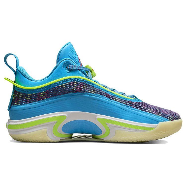 Luka Doncic x Air Jordan 36 Low Laser Blue Мужские кроссовки Electro-Purple Pink-Prime Electric-Green DN4196-430