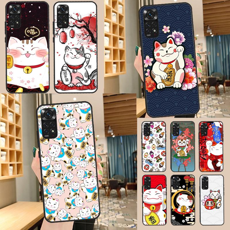 Японский Кот Удачи Чехол Для Xiaomi Redmi Note 11 10 9 8 12 Pro 10S 11S 12S Чехол Для Redmi 9 10 10A 9C 10C 12C