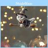 Broom Riding Cute Magic Cat Pattern Acrylic Pendant Car Decoration Accessories