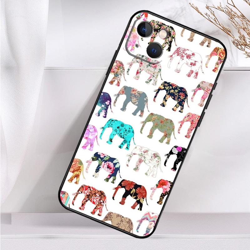 Милый чехол для телефона с изображением слоненка для iPhone 16 15 14 13 12 11 Pro Max Mini X XR XS Max 7 8 Plus задняя крышка