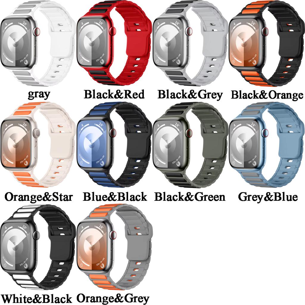 Sport Silicone Band for Apple Watch Straps 45mm 44mm 40mm 42mm 46mm 41mm 49mm 38mm Bracelet for iWatch Series 10 SE 9 8 7 6 5 4 3 Ultra 2 Ultra