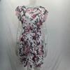 IHUASU Summer Holiday Style Ruffle Short Sleeve Chiffon Printed Rose Dress