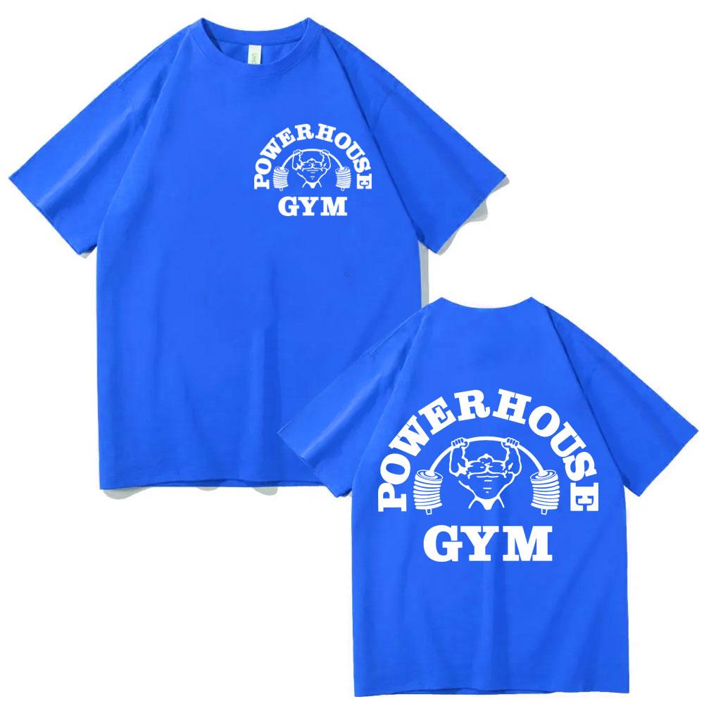 Powerhouse Gym Графические Футболки Мужские Женские Мода Повседневная Спорт Короткий Рукав Футболка Высококачественный Хлопок Оверсайз Футболки