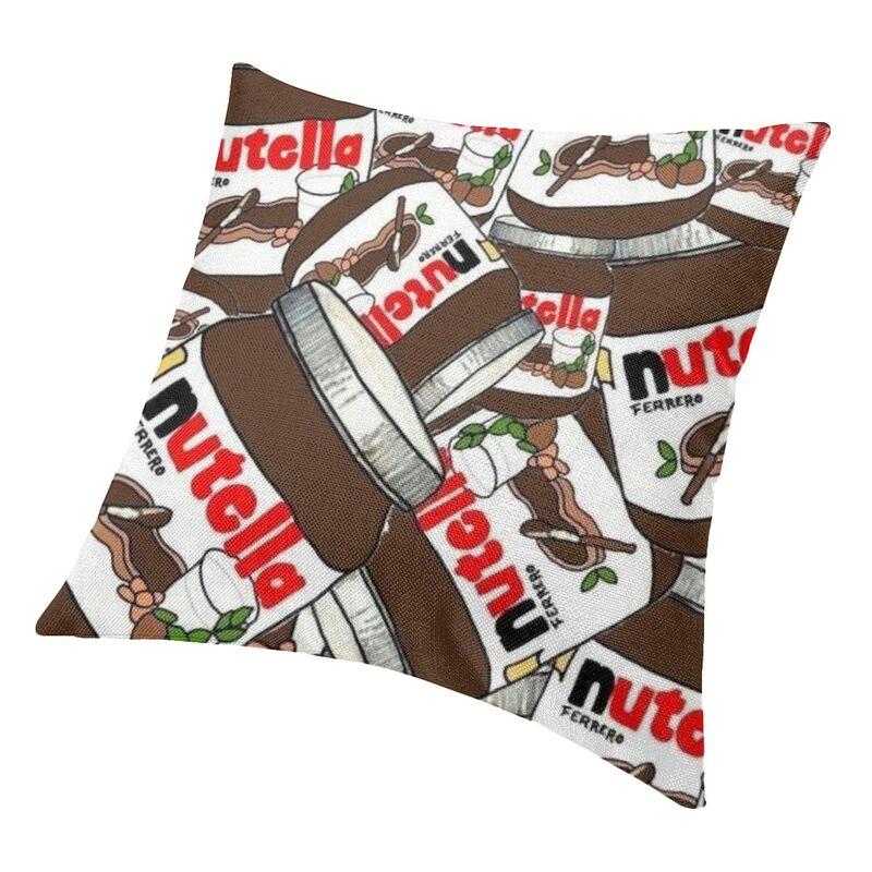 Банка Nutella Шоколадная Наволочка Двусторонняя 3D Печать Чехол для Напольной Подушки Чехол для Подушки в Машину На заказ Домашний Декор