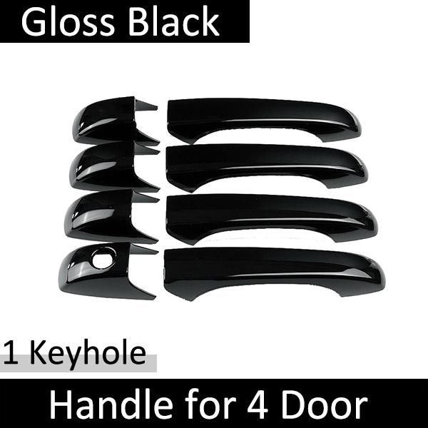 Для Dodge Durango MK3 WD 2011 ~ глянцевый черный умный чехол для дверной ручки, стильная наклейка, отделка, защитные аксессуары для автомобиля 2012