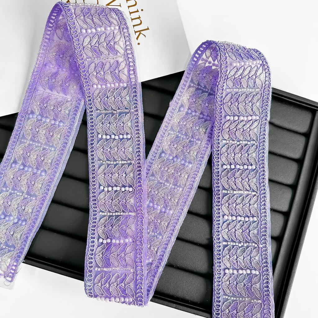 5,5 см Новый китайский экзотический ручной работы вышивка бисером штрих-код нить сделай сам аксессуары для манжет ханьфу краевое кружево аксессуары