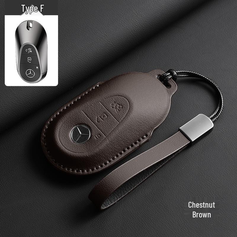 Mercedes-Benz Key Case - Genuine Leather for GLC, GLE, C-Class, E-Class