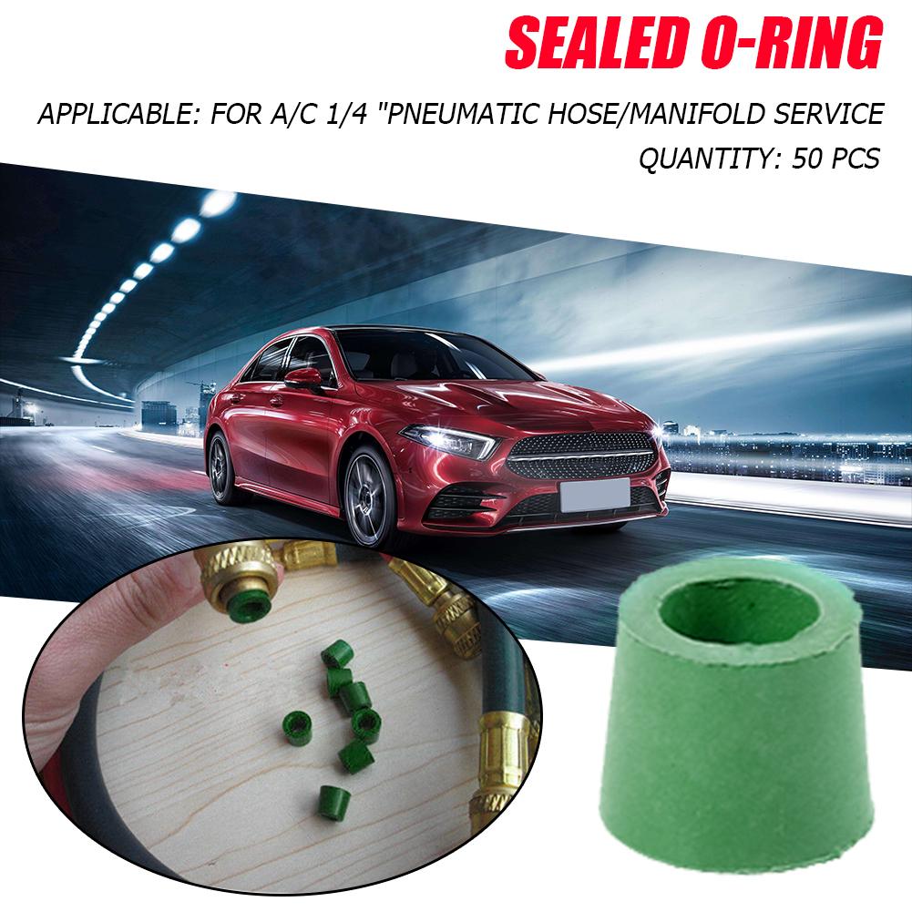 50/100 A/C 1/4 дюйма Зарядный шланг Коллектор Ремонт Резиновое уплотнительное O-кольцо Замена HVAC Резиновая прокладка Зеленый