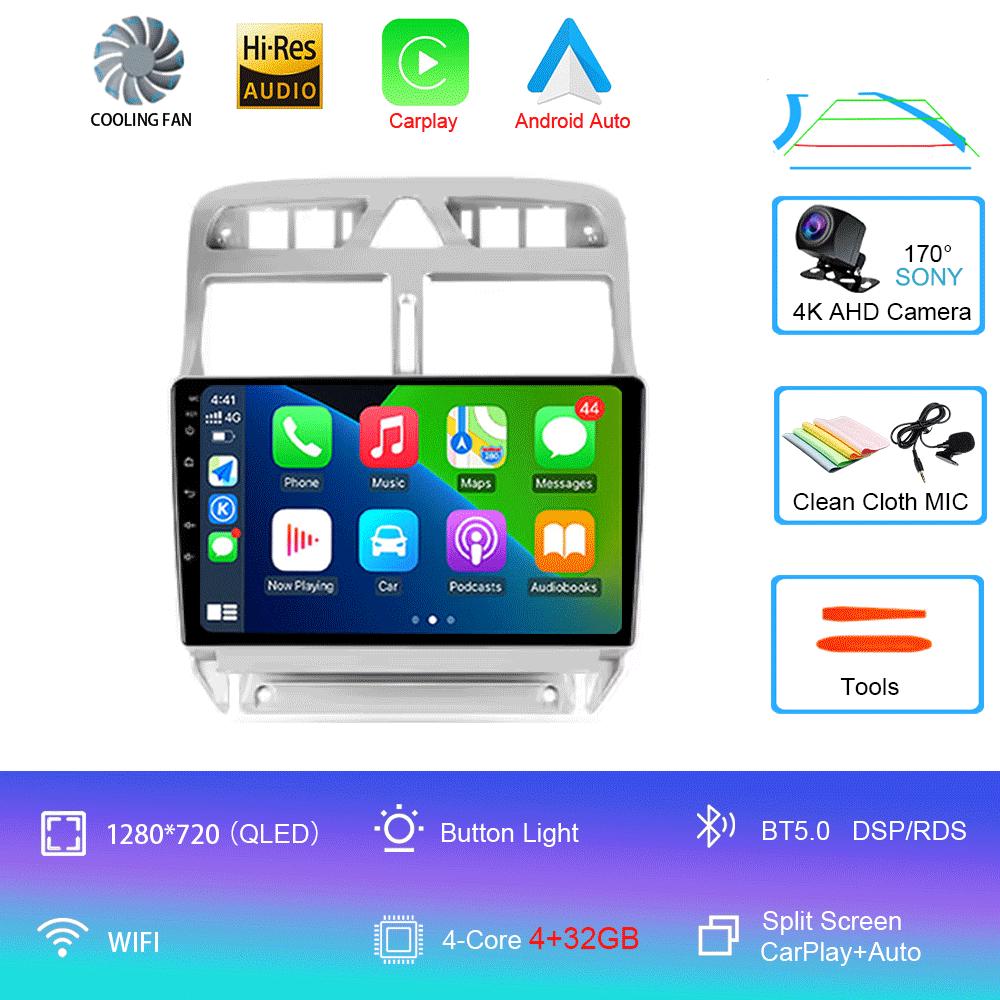 Car Radio Android 14 For Peugeot 307 1 2001 - 2008 Multimedia Video Player Navigation GPS No 2din 2 Din DVD