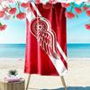 Detroit Red Wings Print Beach Towel, Large Soft Quick Dry Towel for Beach Camping Swimming