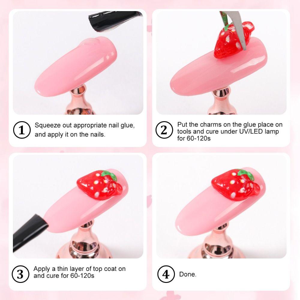 Lollipop Bead Butterfly 3D Resin Nail Charms Mix Colors Nail Accessories DIY Manicure