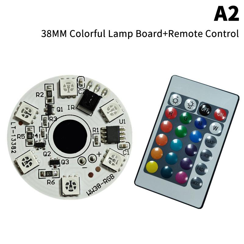 Цветная RGB световая плата Круглый светодиодный источник света Низковольтный DC 5V Переключатель Пульт дистанционного управления Для основания для украшений DIY Светодиод