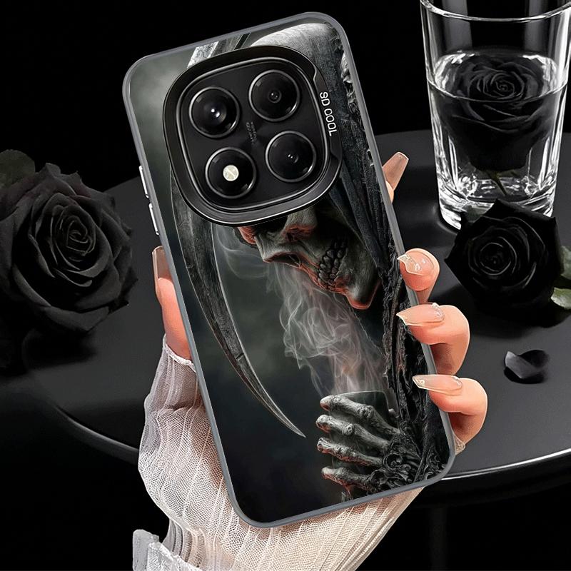 Смерть Жнец Череп Коса Мягкий Чехол для Телефона для Xiaomi Redmi Note 13 14 15 Pro Plus 12S 12 11S 11 11T 10S 10 Ударопрочный Чехол