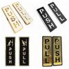 2Pcs 3D Sliding Door Logo Acrylic Restaurant Pull Stickers Push Pull Door Sign  Home Decoration