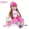 BZDOLL Реалистичная 60см 24дюйма Мягкий винил Реборн Кукла-младенец Девочка Виниловая Принцесса Малышка Бебе Ребенок Подарок на День рождения