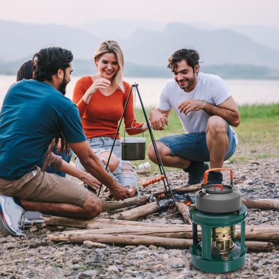 Outdoor Kerosene Stove BBQ Picnic Camping Backpacking Hiking Cooking Kerosene Furnace Burner Portable Lightweight 8-Wicks Camp Stove Heater