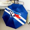 Blue Jays Logo Umbrella Folding umbrella, automatic umbrella 8-Frame for Travel, camping Use Gift for Halloween Christmas