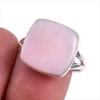 Кольцо из натурального розового опала, драгоценный камень, стерлинговое серебро 925 пробы, размер 8,5 W0J31