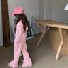 Autumn Children's Clothing Sets Long Sleeved Hooded Top and Flared Pants Two-piece Set Girl Clothes Kids Clothes