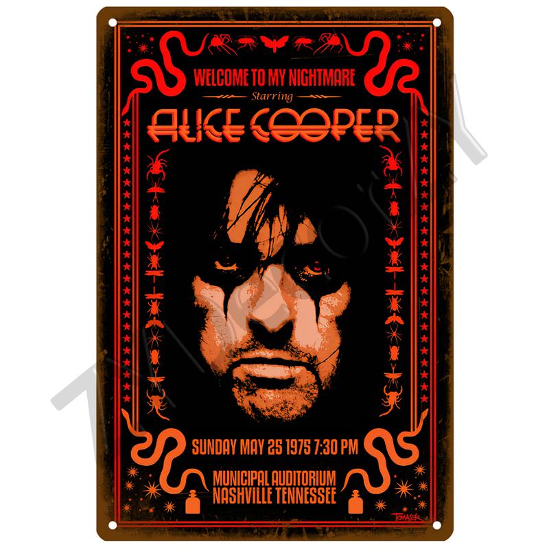 Rock and Roll Metal Sign Band Tin Sign Decorative Plates Vintage Poster Stickers Man Cave Music Home Bar Wall Decor Plaque Art