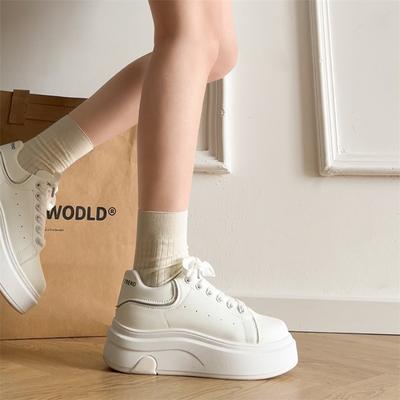 Модные туфли-туфли на платформе в стиле ретро для женщин, белые, новинка осени 2025 года, универсальные, легкие, повседневные, спортивные туфли
