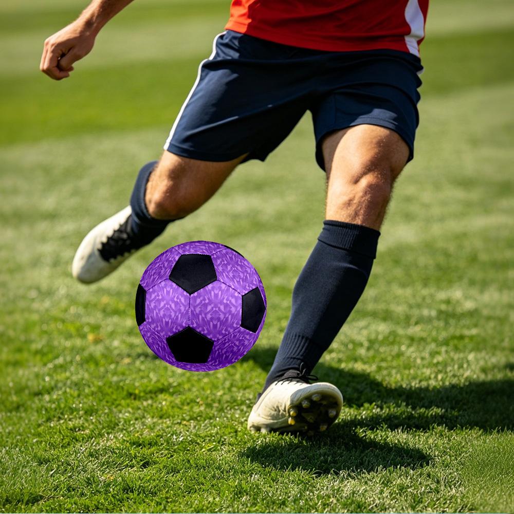 1pc Purple Geometric Lightweight PVC Training Soccer Ball, Size 5, Suitable for Indoor and Outdoor TrainingGift y60364