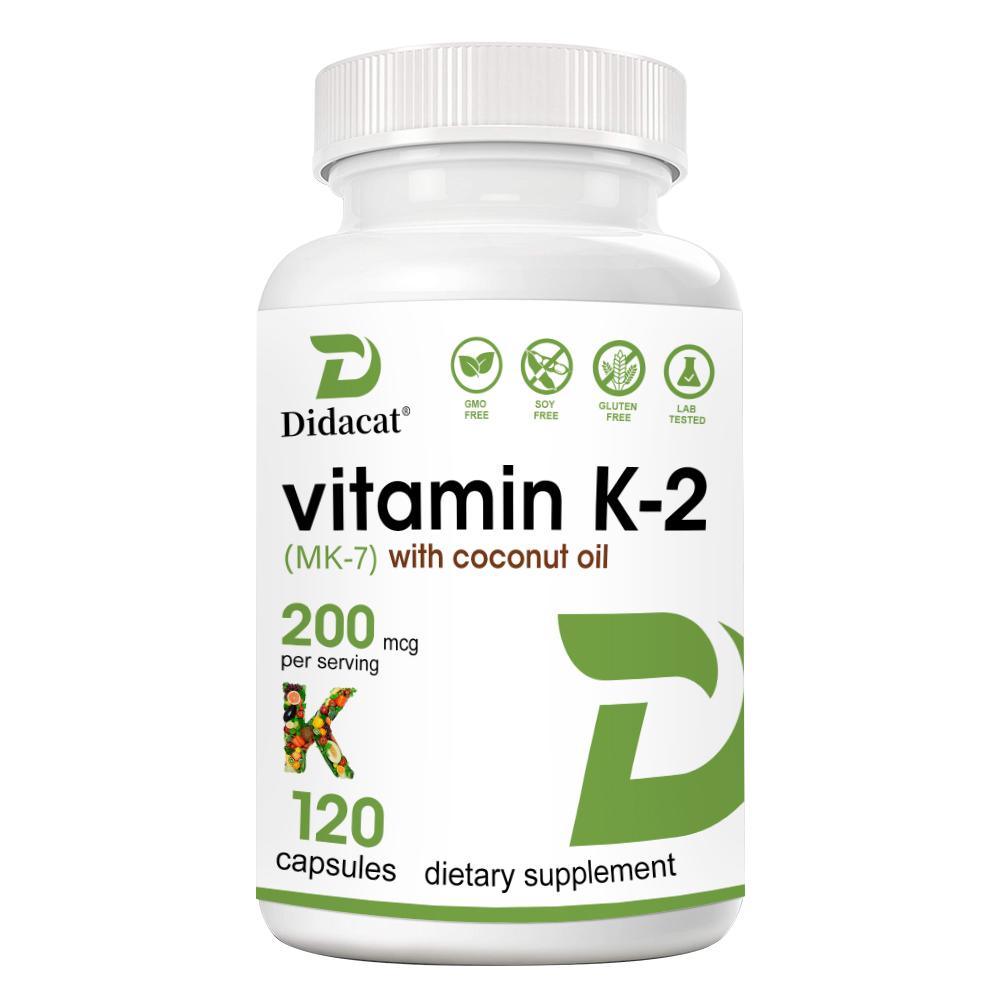 Vitamin K2 Coconut Oil Supplement Promote Strong Bone Heart Health 120 Capsules