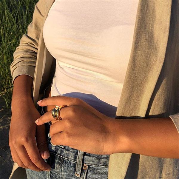 Модное массивное кольцо золотого цвета для женщин и мужчин, минималистское кольцо с куполом для свадьбы, помолвки, вечеринки, ювелирные изделия, подарки