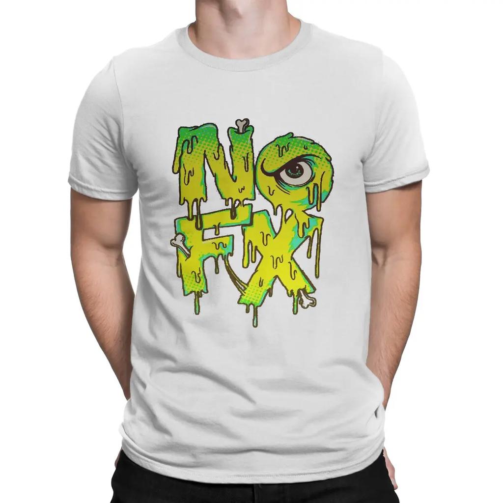 Men's Rock T Shirts N-Nofx Pure Cotton Clothes Unique Short Sleeve O Neck Tee Shirt Summer T-Shirt