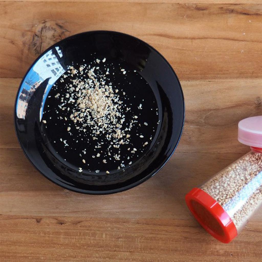Plastic Container Sesame Seed Grinder Manual Sesame Mill Flaxseed Grinder for Rice Salads Noodles Home Kitchen Gadgets