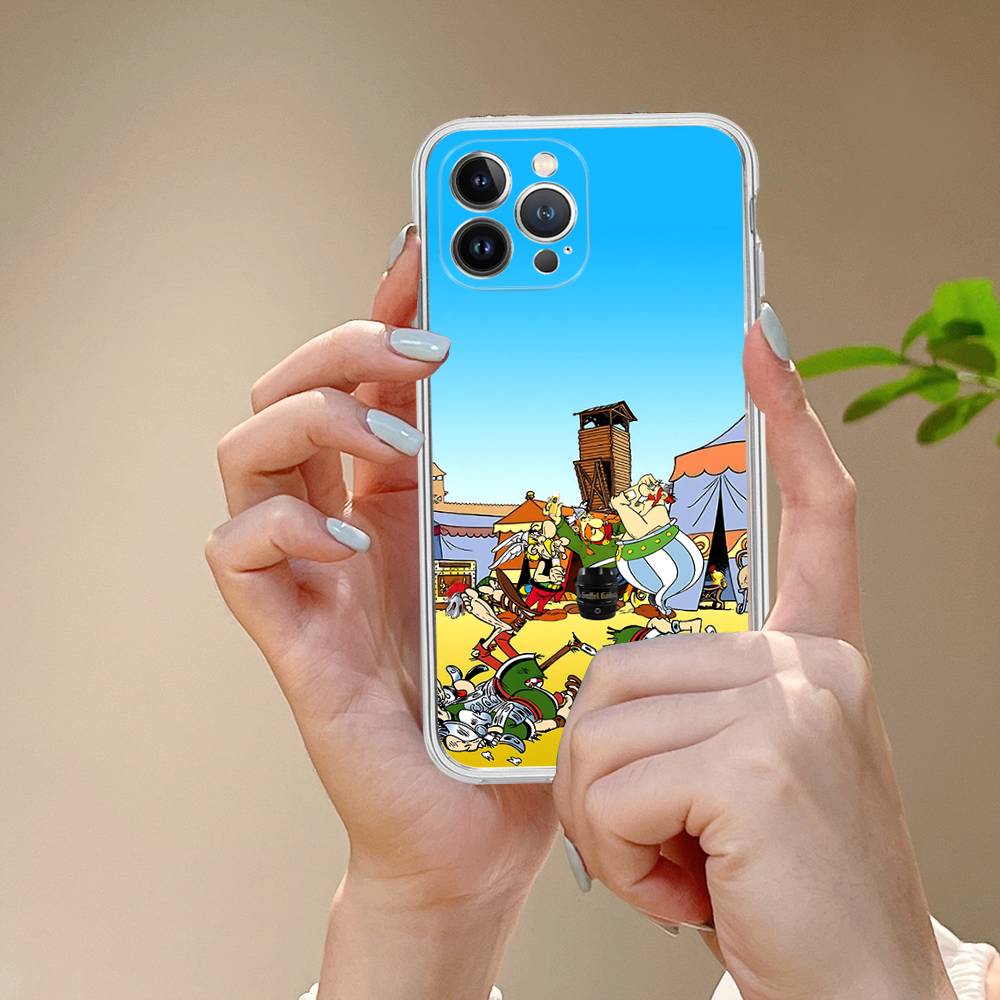 A-Asterix Et O-Obelix M-Manga Transparent TPU Phone Case For IPhone 17 11 12 13 14 15 16 Pro Max 16 Plus Cover