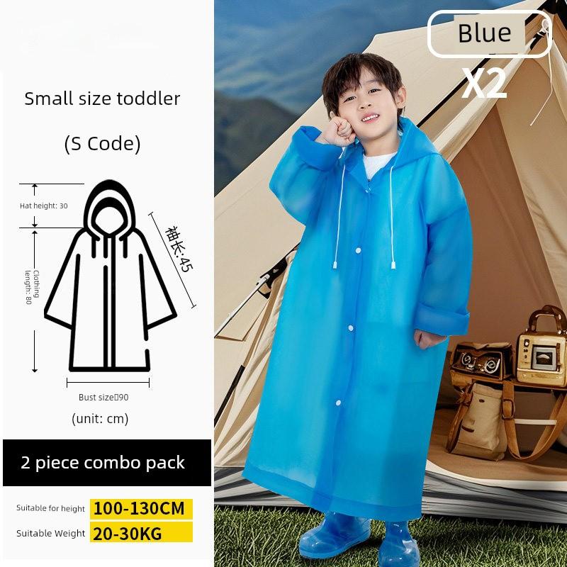 2026 New Model Children's Disposable Raincoat, Can Be Worn over a Backpack, for Boys and Girls Going to School, Rainproof, Thickened, Portable