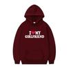I Love My Boyfriend Printing Popula Women Hoodies Sweatshirt Gothic Winter Pullover Fashion Long Sleeve Men/Women Hoodydy