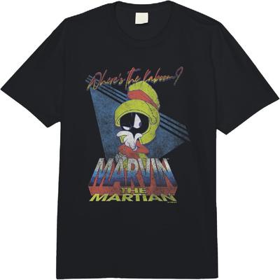 Looney Tunes Марвин Завоеватель Ретро Где Кабум_ Comfort Colors Взрослая Тяжелая Футболка