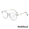 Near Far Multifocal Glasses for Men Women Vintage Fashion Round Frame Reading Glasses Blue Light Blocking Prescription Eyewear