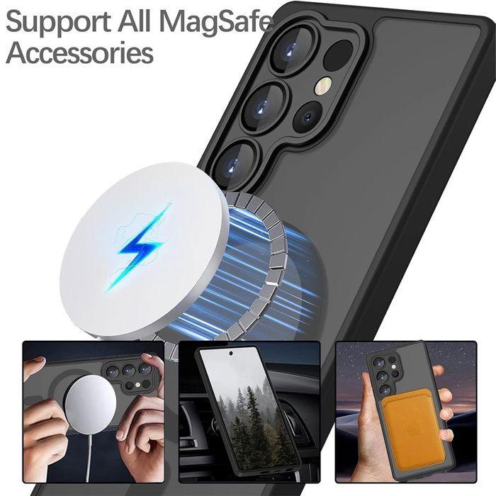 Coque Magnétique pour Samsung Galaxy S26 Ultra - avec Protection Caméra - Noir