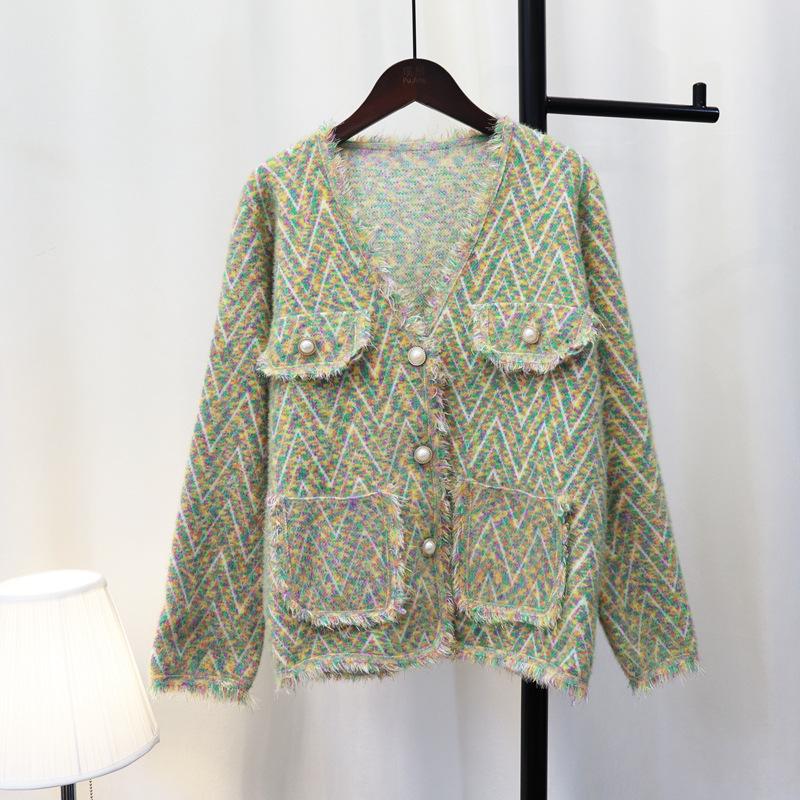 Кардиган вязаный из имитации норкового бархата с кисточками, женский, осенне-зимний, новый дизайн, куртка-свитер