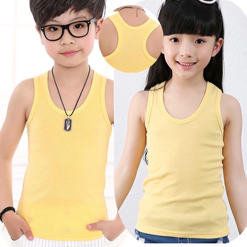 Kids' Cotton Tank Top: Summer Base Layer for Boys & Girls