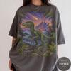 Vintage Velociraptor Graphic Tee, 90s Dinosaur Shirt, Retro Raptor T-Shirt, Paleontology Science Lover Gift, 80s Dino Tee, Blacklight Shirt