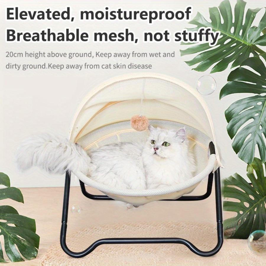 Кровать для кошек, поднимающаяся с земли, четырехсезонная будка для кошек, влагостойкая, дышащая, съемная, моющаяся, устойчивая к царапинам, износостойкая колыбель для домашних животных, гамак