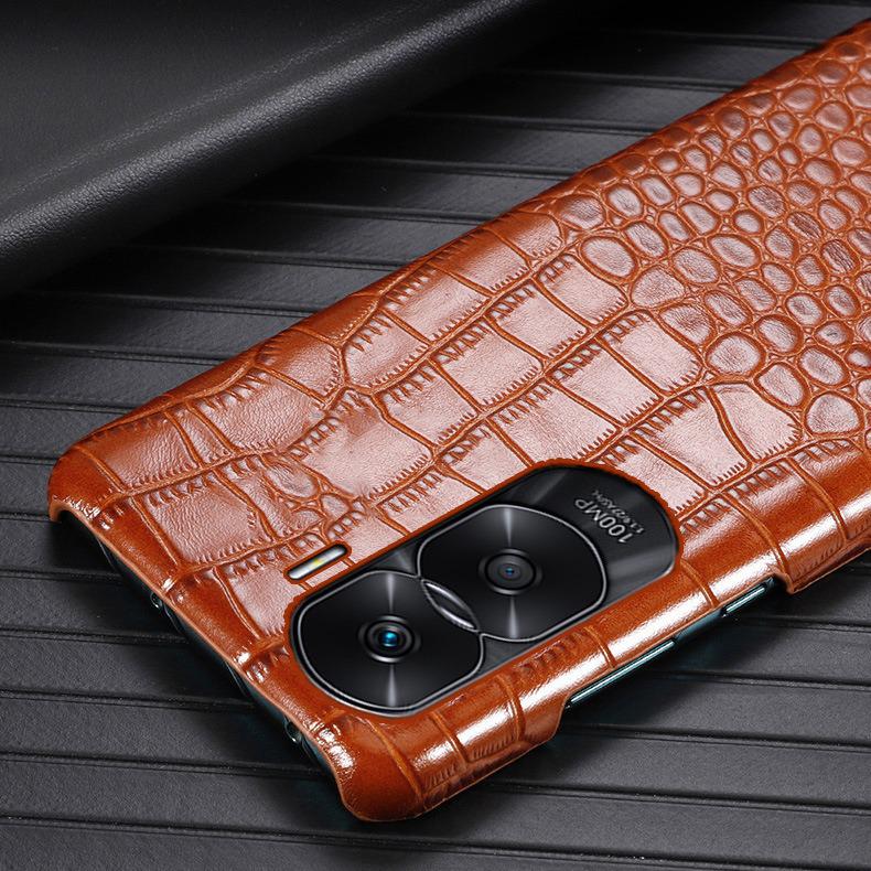 Compatible Honor Play Phone Case: Cowhide Crocodile Pattern, Genuine Leather, Half-Cover for Play 40, 30Plus, and 20Pro Models.