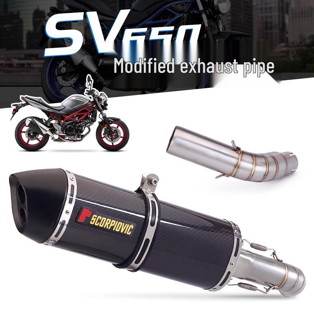 SV650 Нержавеющая сталь Выхлопная система и глушитель Комплект для мотоциклов - Легкая установка