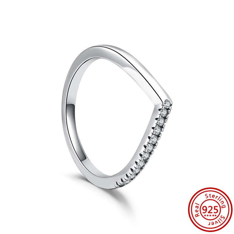 Красное Сердце Кольцо на Палец Сияющие Циркониевые Кольца Сверкающий Циркон Для Женщин 925 Стерлинговая медь Свадьба Помолвка Вечеринка Роскошные Подарки