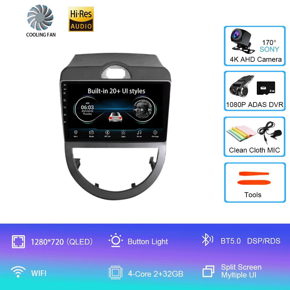 Android 14 For KIA Soul 2009-2013 Built-In Carplay AUTO Car Radio Stereo DSP IPS Multimedia Player GPS Navigation BT WIFI