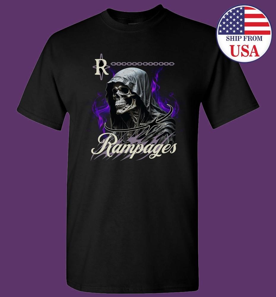 Grim Reaper Rampages Graphic Print T-shirt