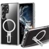 Protective Case - BOOLING - for Samsung Galaxy S22 Ultra - Reinforced Silicone - Magnetic Support - Transparent