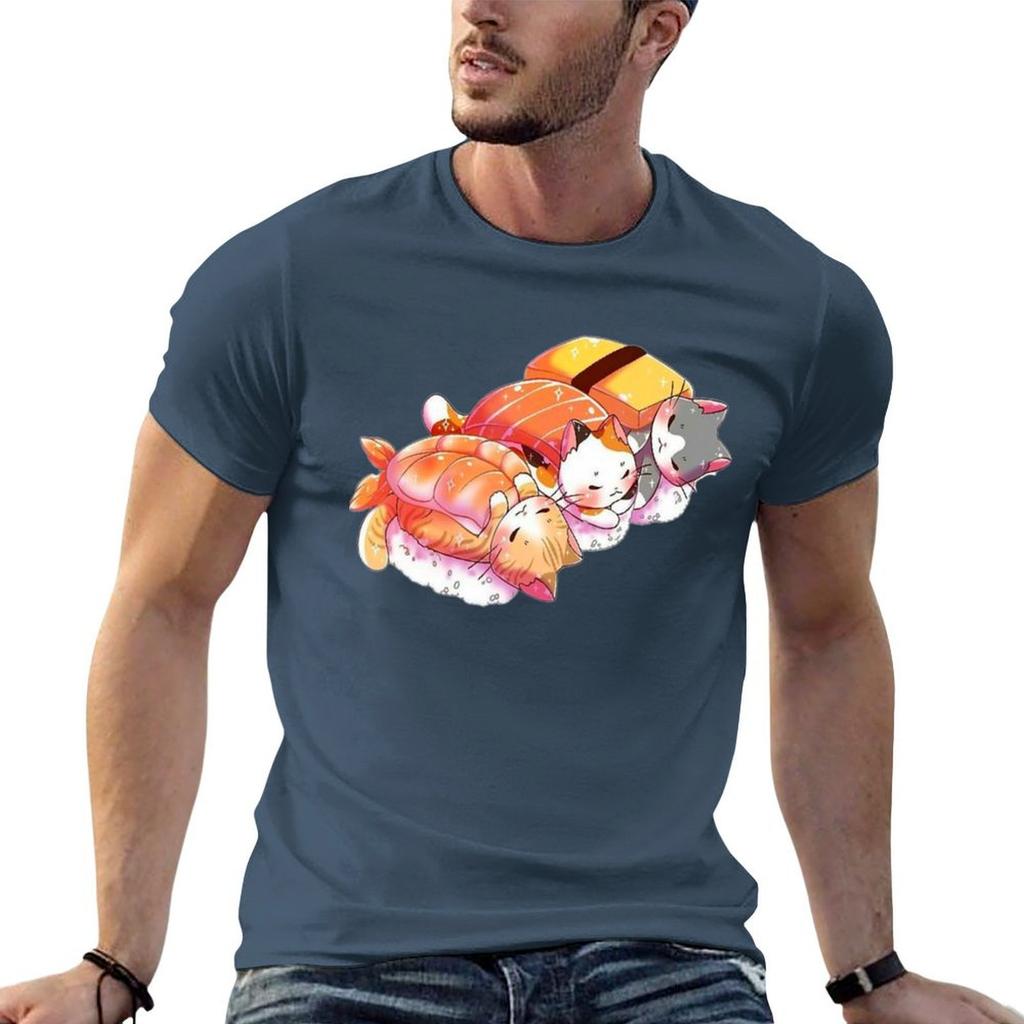 Kawaii Cute Cats Sushi Otaku Japanese TShirt t shirt Unisex luxury t shirt Unisex designer anime tshirt Tshirt